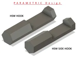 Honeycomb storage wall (HSW) parametric hooks