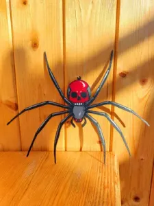 Halloween scary black widow spider window decor