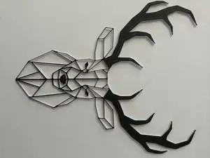Wire deer on the wall