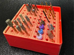 Gridfinity bin for Dremel/Drill bits