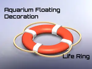 Aquarium Floating Life Ring Decoration/Feed Tube.