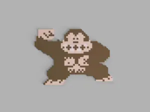 Donkey kong 3D wallart