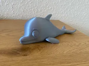 Cute toonish dolphin (No support / easy print)
