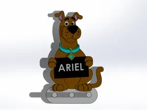 Custom Scooby-Doo wall leash holder