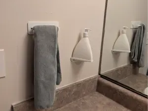 Bathroom soap + hand towel holder