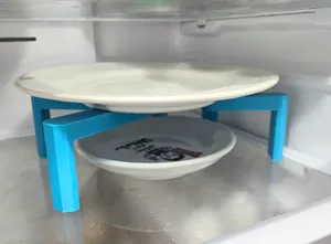 Adjustable fridge shelf - for stacking dishes