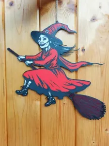 Halloween scary Witch window decoration