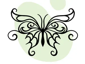 Wall decoration in the shape of a butterfly