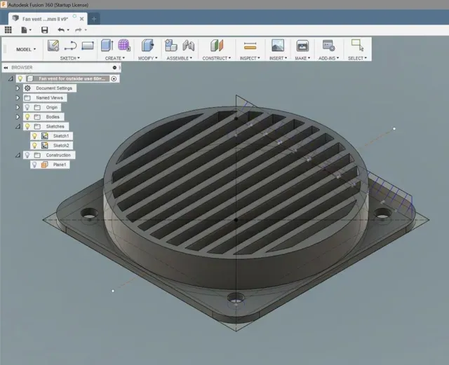 Vents 60mm Fan and Rectangular vent, prevent rain — Фото 7 из 9