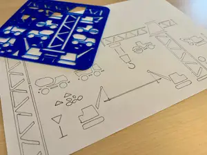 Construction Site Stencil / Drawing Templates