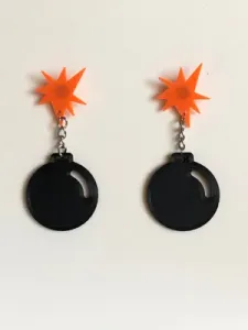 Earring Bomb Comic Explosion Pop ART bomba