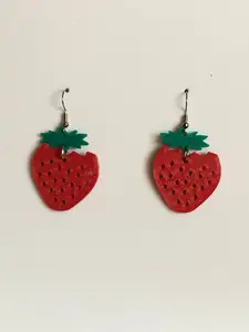 Earring Strawberry fresa frutilla colgante