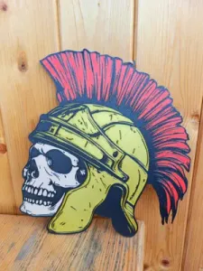 Halloween scary Roman soldier window decoration