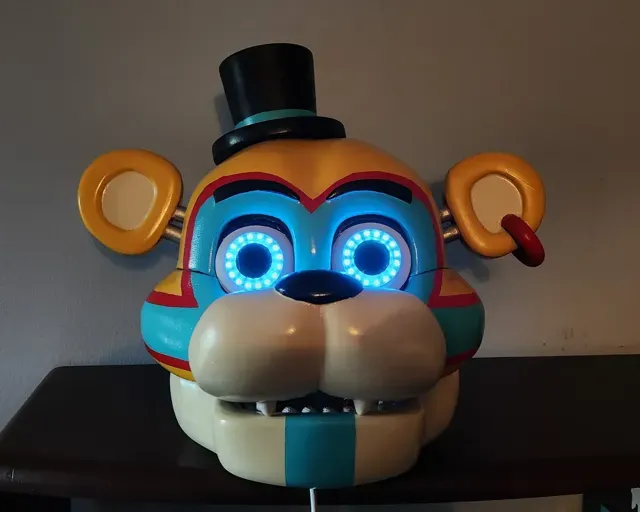 Glamrock Freddy Wearable Mask with Hinged Jaw — Image 2 of 8