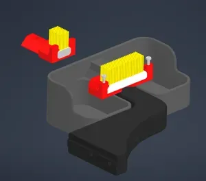 Trident mount for Purge Bucket & Nozzle Scrubber