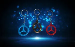 Porte-clés Mercedes rotatif