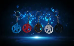 Porte-clés Peugeot rotatif