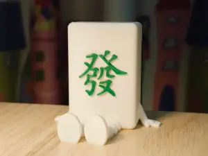 有手脚的麻将牌公仔“发”(无需AMS)