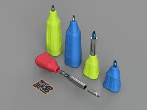 Stubby Handle for Hex 1/4 Bit Driver Screwdriver