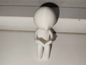 Smiski book reading figure