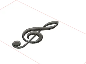 Porte clé: Cle de sol
