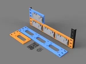Raspberry Pi Zero 10" Rack Mount Bracket Panel
