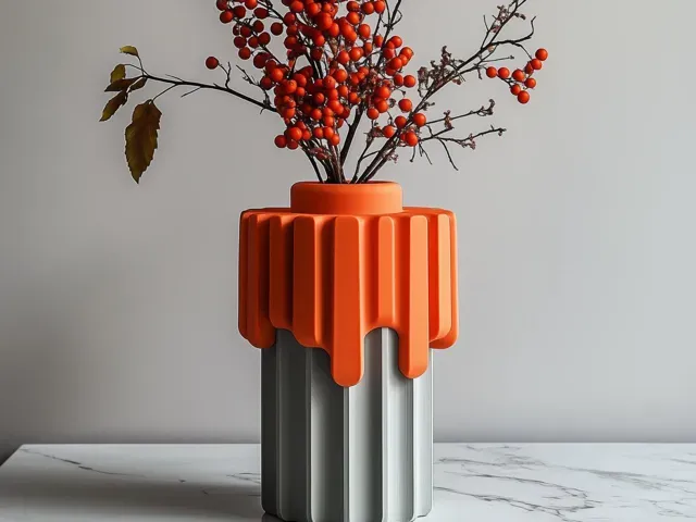 Molten Vase for Bold 3D Decor