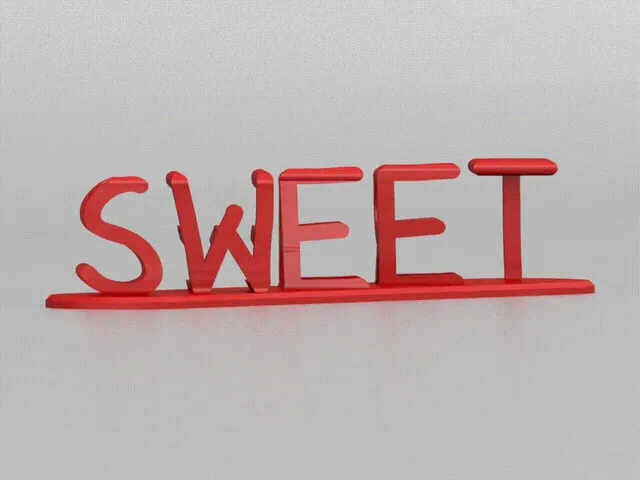 Sweet Heart Text Illusion