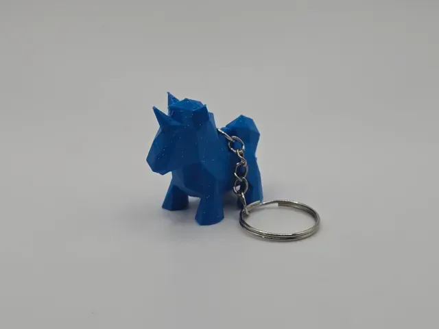 Cute Unicorn Lowpoly Keychain (Remix)