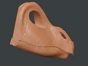raptor type dino cosplay fur suit mask