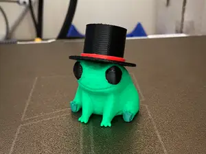 Fred the Frog but with a little Top Hat