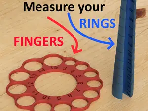 Rings & Fingers sizer - universal + Mandrel