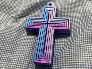 Fidget Cross key chain charm