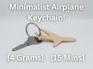 Minimalist Airplane Keychain. >15 Mins, 4 Grams!