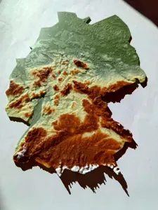 Terrain Map - Colored - Germany