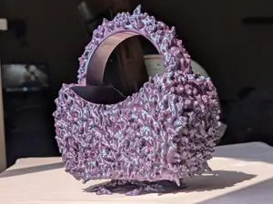 Coral Textured Bag - Purse - Handbag - Basket