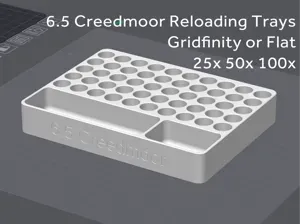 6.5 Creedmoor Reloading Tray 25 50 100x Gridfinity