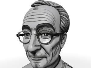 Senior Gentleman Character Bust