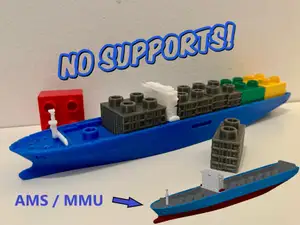 Lego Duplo Container Ship (floating & no supports)
