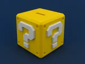 Super Mario "?" Cube - Secret box + Piggy bank