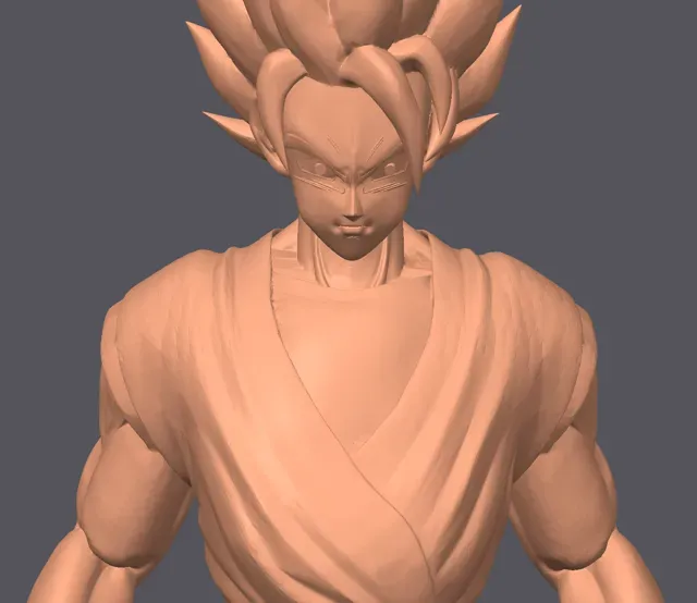 Goku Daima SSJ2 DragonBall 3D Model — Фото 3 из 4