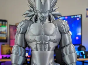 Life-Size Vegeta Daima SSJ4 Dragonball 3D Model