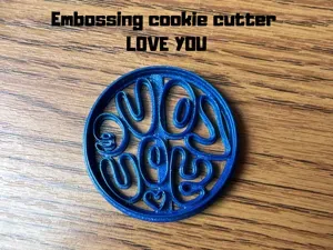 LOVE you embossing cookie cutter (2sizes)