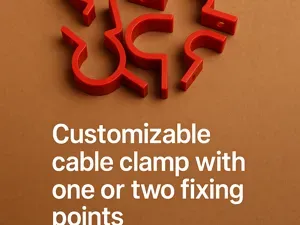 Customizable CableClamp with one/two fixing points