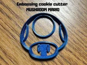 Mario mushroom embossing cookie cutter