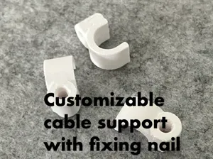 Customizable cable support with fixing nail