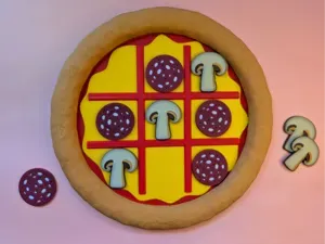 Pizza Tic-Tac-Toe Game – 3D Printable Set
