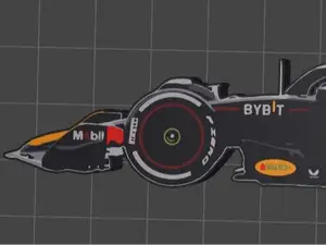 Max Verstappen F1 Car keychain Red Bull bookmark