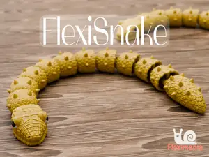Articulated & Flexible Spiky Yellow Snake Toy