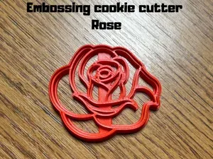 Rose flower embossing cookie cutter